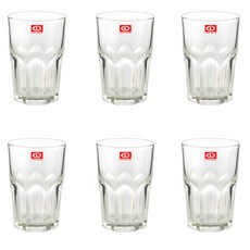 歐式玻璃杯 378ml, 單色, 6個