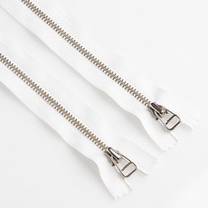 EASYSTEP 5號 鎳色拉鍊 鋼圈 40.64cm, 象牙白, 2個