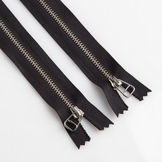 EASYSTEP 5號 鎳色拉鍊 鋼圈 40.64cm, 黑色, 2個