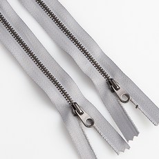 EASYSTEP 5號 仿古拉鍊 圓形 40.64cm, 麻灰色, 2個