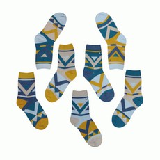 SOLOSOCKS 키즈용 유니섹스 반 다이크 양말 7p