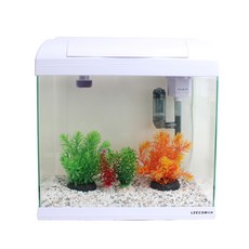 LEECOM XP300 人造水生植物魚缸套組, 白色的
