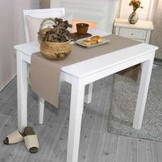 韓國製造 Nasan Deco 帆布純棉桌旗, 木米色, 6人用(220 x 30 cm)