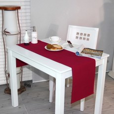 나산데코 캔버스 순면 테이블러너, 체리레드, 2인용(150 x 30 cm), 1개