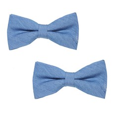 Schwebe 純軟藍色領結幼兒夾針 2p