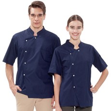 Tfarm單顆珍珠扣廚師服 O-139