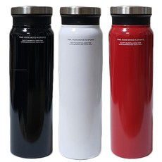 PUKO T21簡約保溫瓶 3入, 黑色+白色+紅色, 750ml