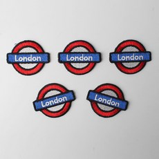 時尚亮點迷你刺繡布貼 43 x 36 mm, 倫敦標誌, 5個