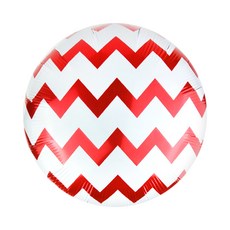 捕夢網 鋸齒裝飾 鋁箔氣球 圓形 45 x 45 cm, 紅色, 45入