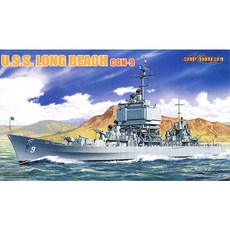 DRAGON 1:700 USSLONG BEACH CGN 9 需要組裝噴漆 塑料模型 7091, 1個
