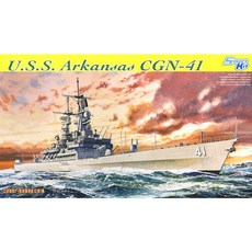 DRAGON 1:700 USS Arkansas CGN-41 需要裝配噴漆 塑料模型 7124, 1個