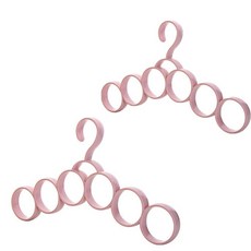 TP 生活用品多功能圍巾領帶衣架, 粉紅色, 2個