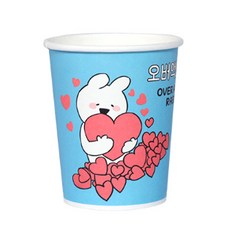 오리진티앤디 오버액션토끼 샤랄라 종이컵 300ml, 1개