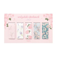 왈가닥스 마그네틱 북마크 5p 세트, 플로럴, 1세트