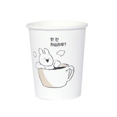 오리진티앤디 오버액션토끼 한잔 종이컵 300ml, 50개입, 1개
