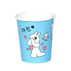 오리진티앤디 오버액션토끼 심쿵 종이컵 300ml, 1개