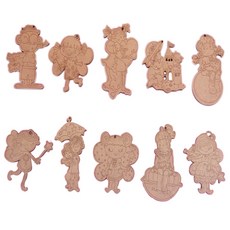 Dongsung Jigongsa木質小配件珠子 529E 9*9cm 100入, 1套, 混色
