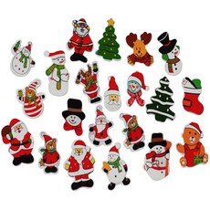 東城紙公司 木質吊飾 508 聖誕 35~40mm 500入, 混合顏色, 1套