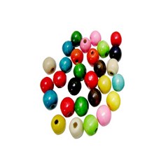 Dongsung Jigongsa 木製圓珠 518 12mm, 混合顏色, 1套