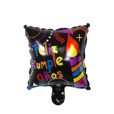 Balloon Farm 西班牙裝飾方形鋁箔氣球 28 x 28 cm, A, 40入