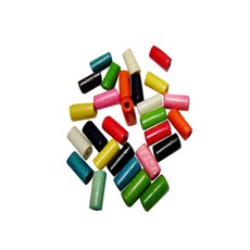 Dongsung Jigongsa 木製圓筒珠 520小 8 x 5 mm, 1套, 混合顏色