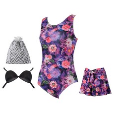 aquatica 女款兩件式泳衣 AQA14CQ + 單品3件組, 混合色