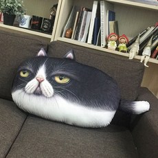 TP 쿠션 3D 벨벳 PP면 고양이 베개, D