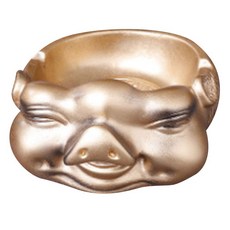 TP裝飾福豬菸灰缸, 金色, 1個
