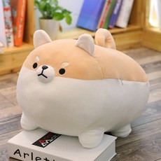 TP 蓬鬆胖胖柴犬抱枕, 棕色