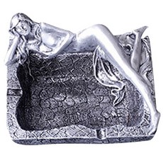 TP 裝飾裸女煙灰缸, 銀色, 1個