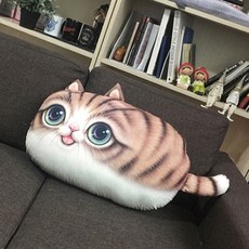 TP 쿠션 3D 벨벳 PP면 고양이 베개, B