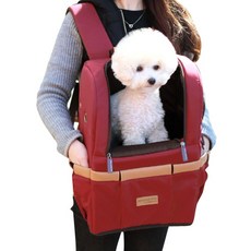 에이미러브즈펫 반려동물 도어 프론트백, 와인, 1개