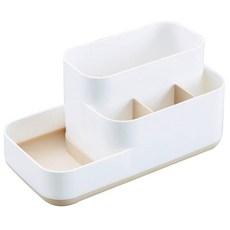 라운드 파스텔톤 5구 화장품 정리함, 베이지, 1개