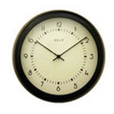 單字印花簡單款掛鐘, TN-MCL-KP1（黑色）