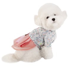 퍼피아 반려견 여아용 올치 도담도담 한복, 핑크, 1개