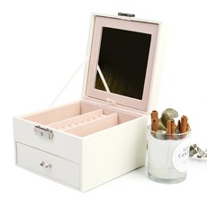 everycanvas 抽屜式珠寶盒, 奶油色