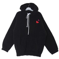 이얀 하트 인조양털 후드티 임산부복
