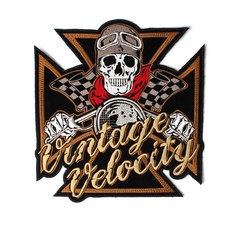 騎士族刺繡標誌 L號 255*275mm, 奔騰的頭骨, 1個