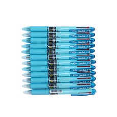 3色原子筆 0.7mm+1.0mm 12入, 藍色, 1個