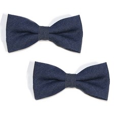 Schubebe 純藍色領結兒童夾別針 2p