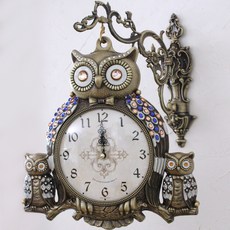 [AGZ_6983150] 북유럽 부엉이가족 양면시계( N1012-01 ) 아날로그시계 인테리어시계 홈인테리어 양면바늘시계 양면시계 가구 홈데코/커튼 침장/커튼 블라인드부자재, 골드, 1개