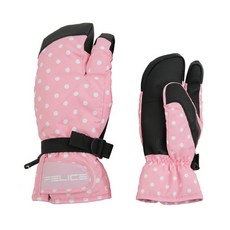 felice 特殊滑雪單板手套, 粉白色