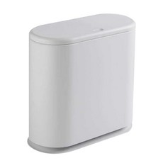 뮤엘 하이클래스 인테리어 휴지통 10L, 화이트, 1개