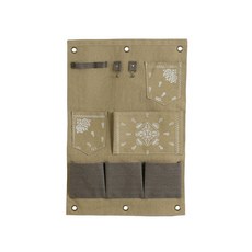 Habiter 圍巾圖案壁掛收納袋 FA-704-BE, 米色