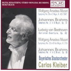 WOLFGANG AMADEUS MOZART/ JOHANNES BRAHMS/ LUDWIG VAN BEETHOVEN - SYMPHONY NO.36 IN C MAJOR K.425 `LINZ` ETC/ CARLOS KLEIBER EU수입반, 2CD