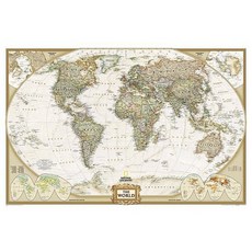 World Executive [Laminated] Not Folded National Geographic Maps