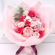 Morningscent 晨間香味人造花束, 粉色, 1組