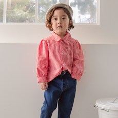 느엘 아동용 체크남방