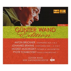 GUNTER WAND - GUNTER WAND EDITION : BRUCKNER BRAHMS MUSSORGSKY 귄터 반트 에디션 : 1980-90년대 북독일 방송 심포니 지휘 실황물 오스트리아수입반, 5CD