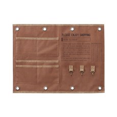 Abode 風格壁掛式收納袋 L LUA-205-BR, 棕色